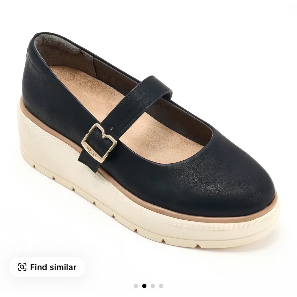 Black Dr. Scholl’s Mary Jane platform
